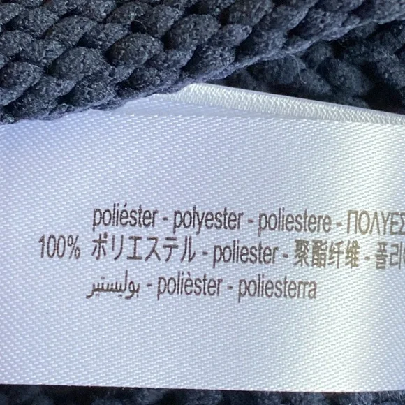 NWT. Zara Navy Blue Chunky Knit Round Neck Top. Size S. - Picture 7 of 7